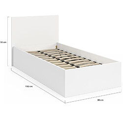 Acheter Idmarket LIT SIMPLE SEASIDE BLANC