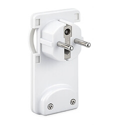 Silver Electronics Fiche Schuko mâle plate slim 16A 4,8 mm plastique blanc