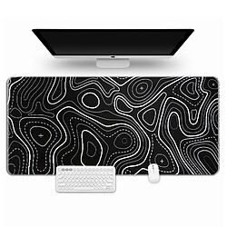 Acheter INF Grand tapis de souris – Tapis de bureau avec motif topographique Black M