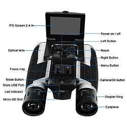 Avis INF Jumelles numériques 12x32 avec vidéo 2.5K et photo 48MP, zoom 8x et écran IPS
