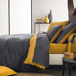 A Demain Housse de couette bicolore en viscose de bambou, ÉCORCE