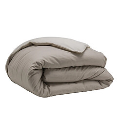 A Demain Housse de couette bicolore en viscose de bambou, ÉCORCE