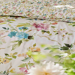 Avis Designers Guild Housse de couette imprimée en percale de coton, FIORE D'ACQUA PEONY