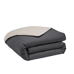 A Demain Housse de couette bicolore en viscose de bambou, ÉCORCE
