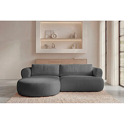 Avis Casanova Canapé d'angle tissu chenille 4 places Gauche - Gris foncé