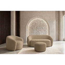Avis Casanova Pack Canapé droit 2 places + fauteuil + pouf tissu Café