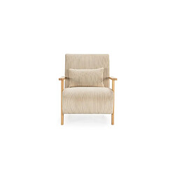 Casanova Fauteuil pieds en bois Beige