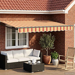 vidaXL Auvent rétractable électrique Multicolore 3,5 x 2,5 m