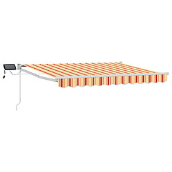 vidaXL Store rétractable manuel avec LEDs Multicolore 3,5 x 2,5 m