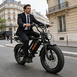 Vélo électrique headeer BK20 48V 20Ah 1000W autonomie 80km freins disque double suspension pas cher