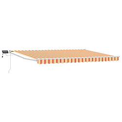 vidaXL Store rétractable manuel avec LEDs Multicolore 4 × 3 m