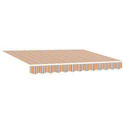 Avis vidaXL Auvent rétractable électrique Bleu et Orange 3 x 2,5 m