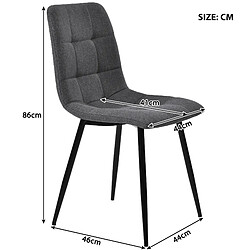 Acheter modfu Ensemble de salle à manger 5 pièces avec table 140 x 80 cm en mdf et 4 chaises en lin
