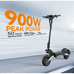 Avis Trottinette Electrique Pliable,OOTD T10,Moteur 900W - Batterie48V13.5Ah,Autonomie 45km,