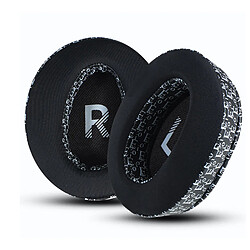 INF Coussinets d'oreille en soie glacée pour écouteurs Sony Black+White