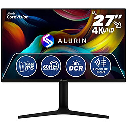 Écran PC Alurin CoreVision 27" IPS 4K UHD FreeSync réglable en hauteur – Moniteur 27 pouces
