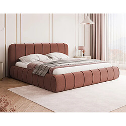 Bestmobilier Elsa - lit coffre - 140x200 cm - en velours - sommier inclus
