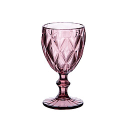 Trend Up Boite de 6 verres à pied Diamond 25 cl rose