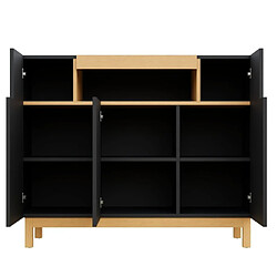 Avis ByteLike Buffet moderne 120 cm, 3 portes noir et bois