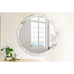 Avis Tulup Miroir mural rond marbre blanc - Blanc