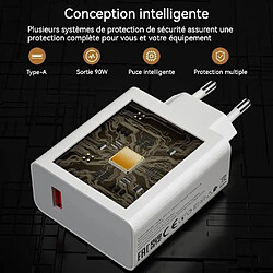 Acheter Wanli Chargeur mural USB Xiaomi 90W - Charge rapide - Câble données USB 1m