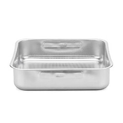 Steel Pan Plat à four carré 32x32x6 cm
