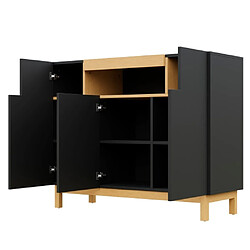 Acheter ByteLike Buffet moderne 120 cm, 3 portes noir et bois