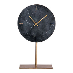 Table Passion Horloge sur pied marbre noir 25 cm