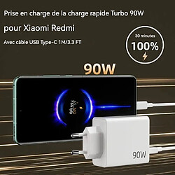 Avis Wanli Chargeur mural USB Xiaomi 90W - Charge rapide - Câble données USB 1m