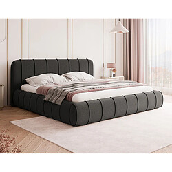 Bestmobilier Elsa - lit coffre - 180x200 cm - en velours - sommier inclus