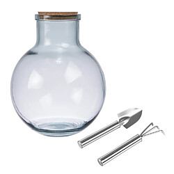 Table Passion Terrarium et outils Aran 31 cm en verre recyclé