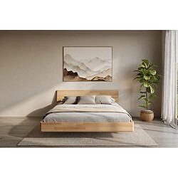 Acheter Visby Lit flottant en hêtre massif LENA / 200x200 cm, couleur naturelle