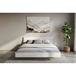 Acheter Visby Lit flottant en hêtre massif LENA / 200x200 cm, couleur blanche