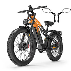 Lankeleisi Mg800 Max Vélo électrique Moteur 1000Wx2 48V 20AH Orange