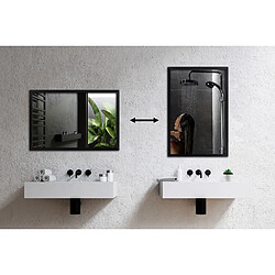 Acheter Tulup Miroir mural carré - Noir