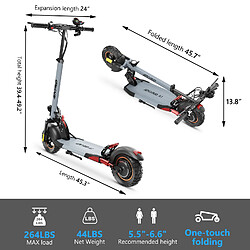 Trottinette Électrique iENYRID A1 800W, 45km/h, Batterie 48V 12.5Ah,Pneus 10" Tout-Terrain pas cher