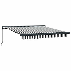 vidaXL Auvent rétractable anthracite/blanc 3x2,5 m tissu et aluminium