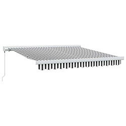 vidaXL Auvent rétractable anthracite/blanc 3x2,5 m tissu et aluminium