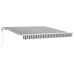 vidaXL Auvent rétractable automatique anthracite et blanc 300x250 cm