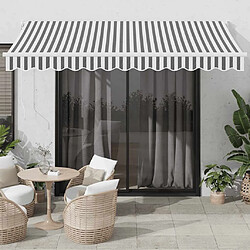 vidaXL Auvent rétractable anthracite et blanc 3,5x2,5m tissu/aluminium