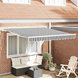vidaXL Auvent rétractable automatique anthracite et blanc 300x250 cm