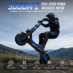 Trottinette électrique Pliable JUNLING JL80 12" Moteur 3000Wx2 60V 30AH