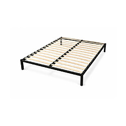 Pegane Sommier à Lattes 160x200 cm Métal Renforcé - Livré en Kit