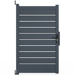 Avis Idmarket Portillon 100x160 cm en aluminium ajouré gris anthracite