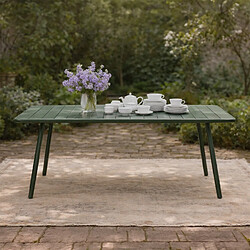 Concept Usine Table de jardin 8-10 places 200cm verte BERGAME pas cher