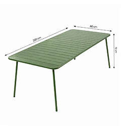 Avis Concept Usine Table de jardin 8-10 places 200cm verte BERGAME