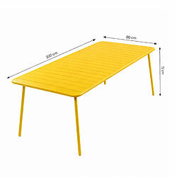 Avis Concept Usine Table de jardin 8-10 places 200cm jaune BERGAME