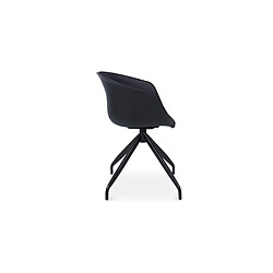 Acheter ICONIK INTERIOR Chaise de bureau avec accoudoirs - Chaise de bureau design noire - Jodie Jaune