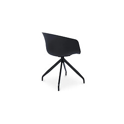 ICONIK INTERIOR Chaise de bureau avec accoudoirs - Chaise de bureau design noire - Jodie Jaune pas cher