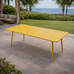 Concept Usine Table de jardin 8-10 places 200cm jaune BERGAME pas cher